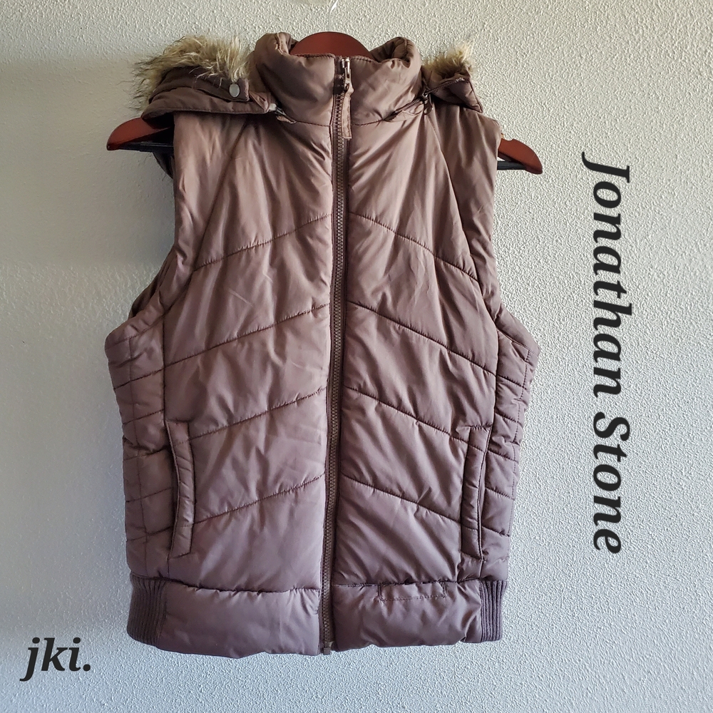 Jonathan Stone Puffer Hoodie Jacket Vest